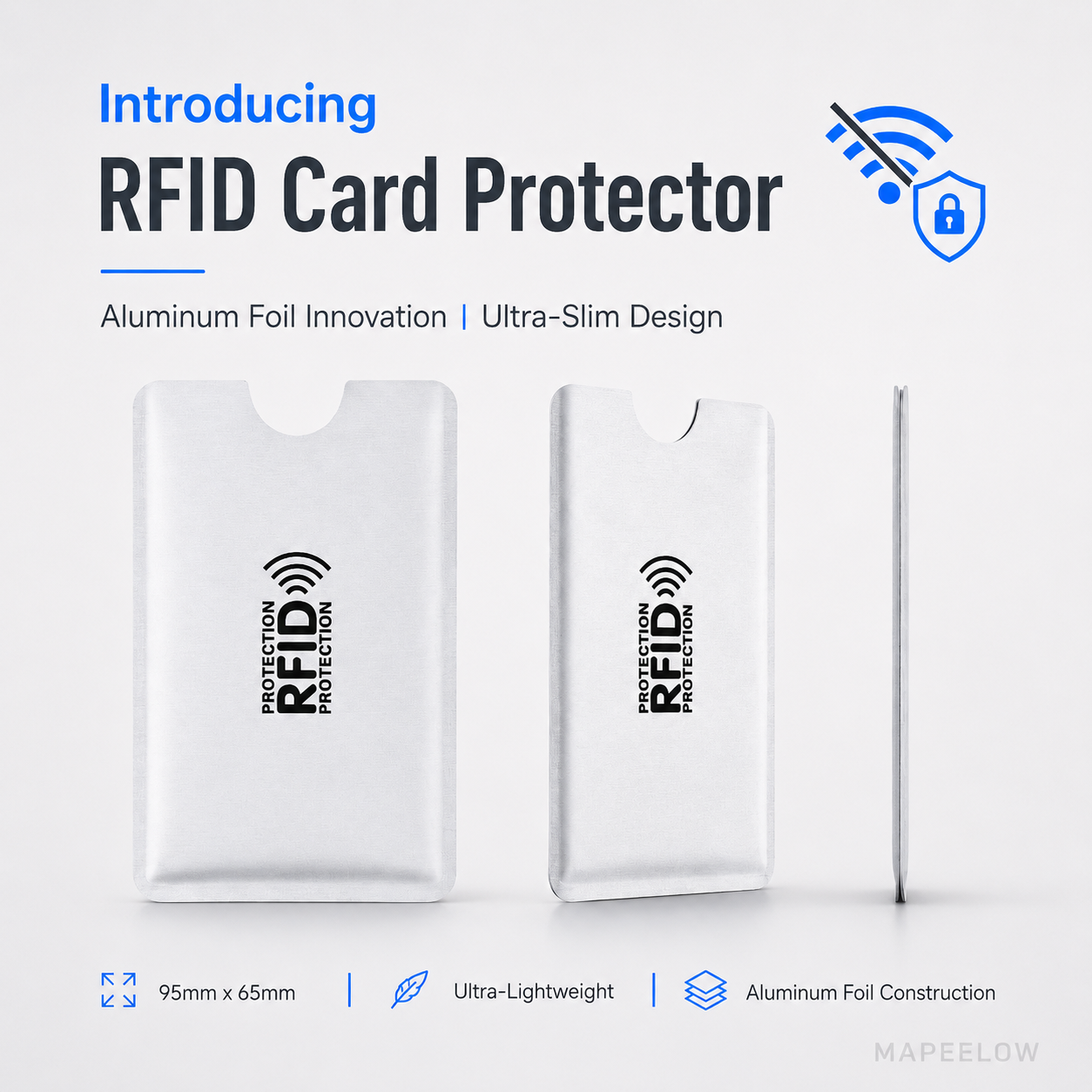 RFID-blokerende etuier til kreditkort