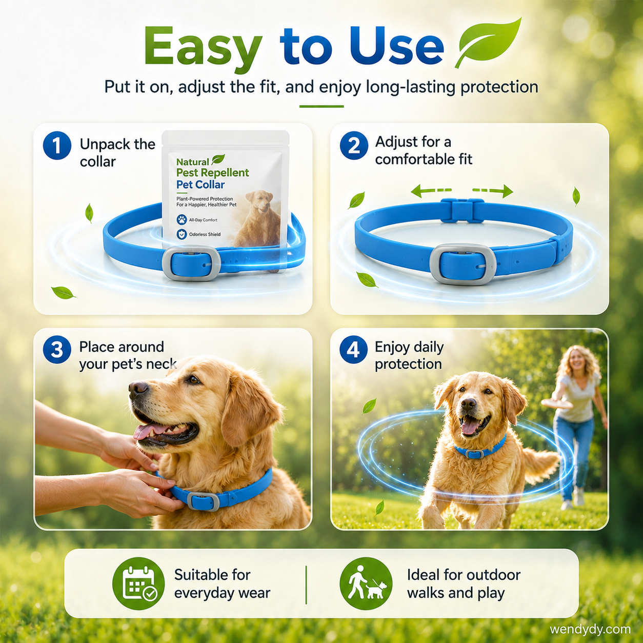 🎁💥LAST DAY SPECIAL PRICE!-￡7.99!!🐾Natural Essential Oil Pet Pest Repellent Collar