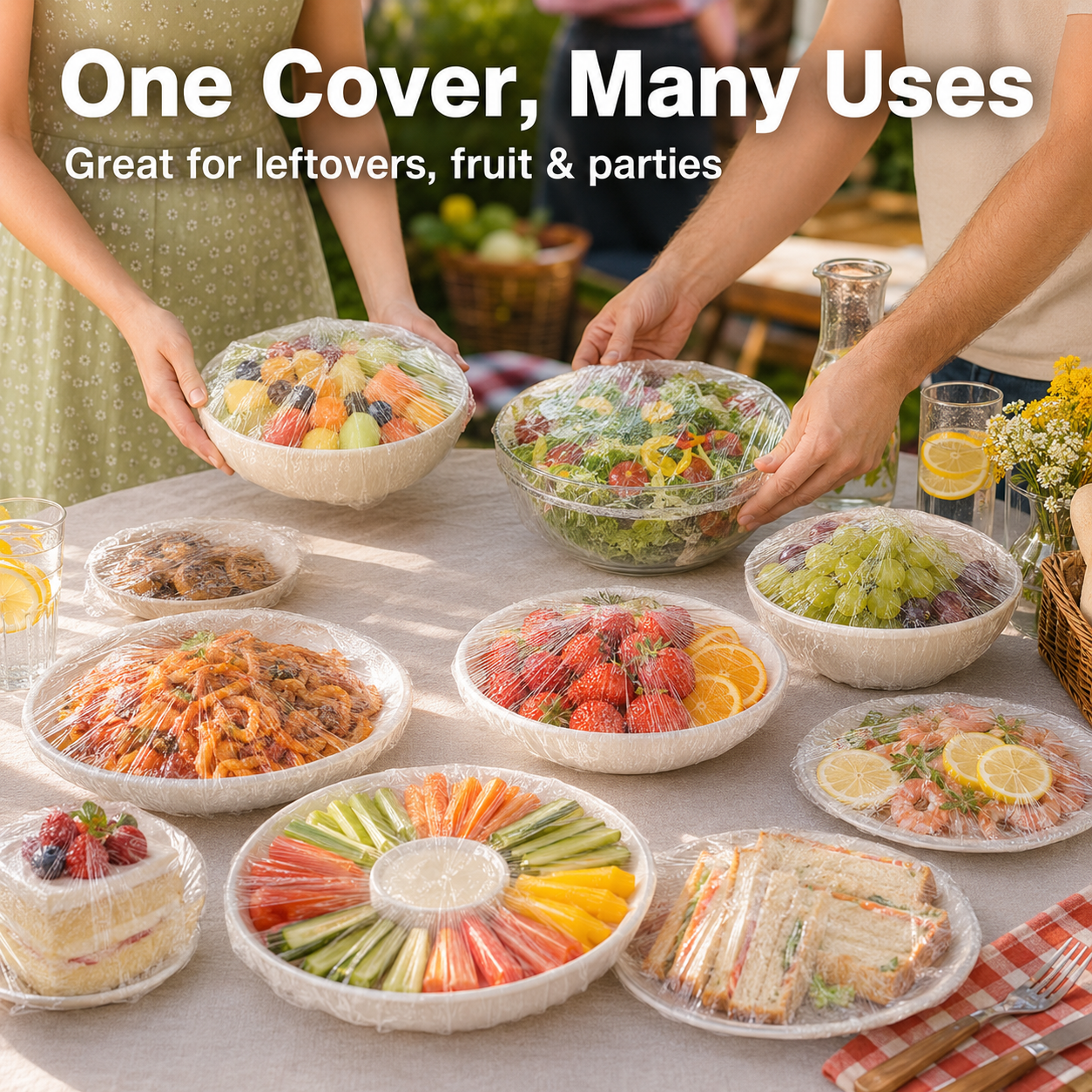 ⏳LAST DAY SALE ONLY ￡9.99!🔥Buy more save more🎁Disposable Stretch Food Covers for Bowls & Plates