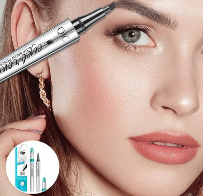 🎉High Quality 3D Waterproof Microblading Eyebrow Pen 4 Fork Tip Tattoo Pencil