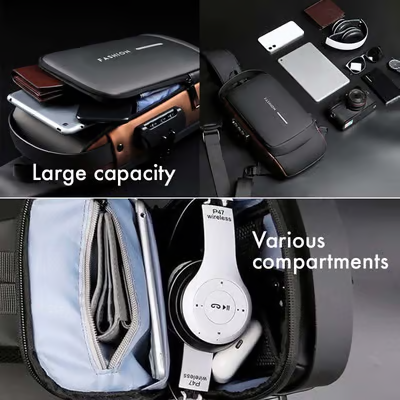 🔥 Hot Sale🔥Anti-Theft Unisex Crossbody Sling Bag – Stylish, Secure & Lightweight!