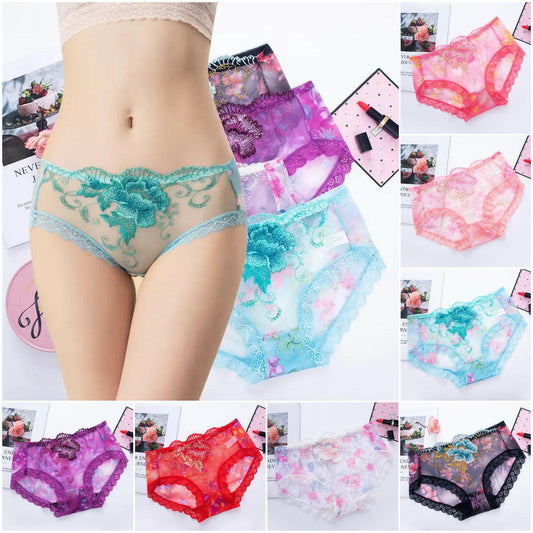 🔥Buy 7 get 7 free🔥Sexy Lace Plus-Size Mid-Rise Seamless Panties