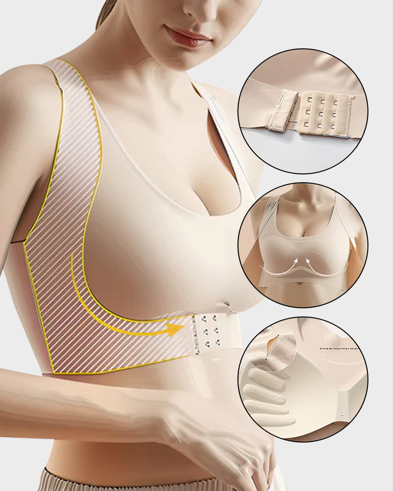 🎉Front Closure Cross-Back Wireless Posture Bra