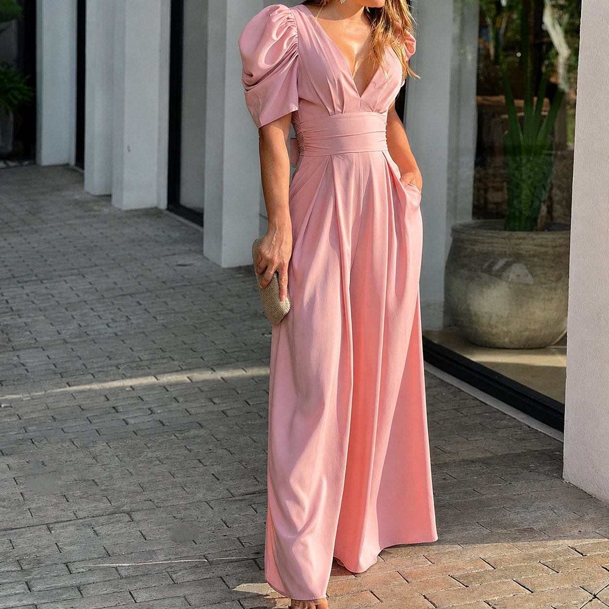 ☁️ （2026 New fashion,Rich colors & full plus sizes, fits every figure!）Soft Drape Wide Leg Jumpsuit — Lightweight Fabric