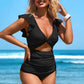 👗Sexy ruffled one-piece swimsuit