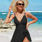 🎁Last Day Promotion 49% OFF🔥🌟Deep V Knot Detail Skirted Swimsuit