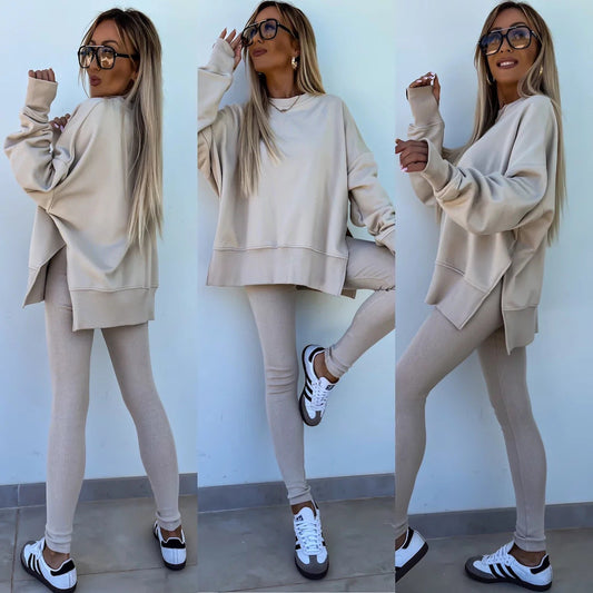 🔥Casual Women Sweatshirt Leggings Set