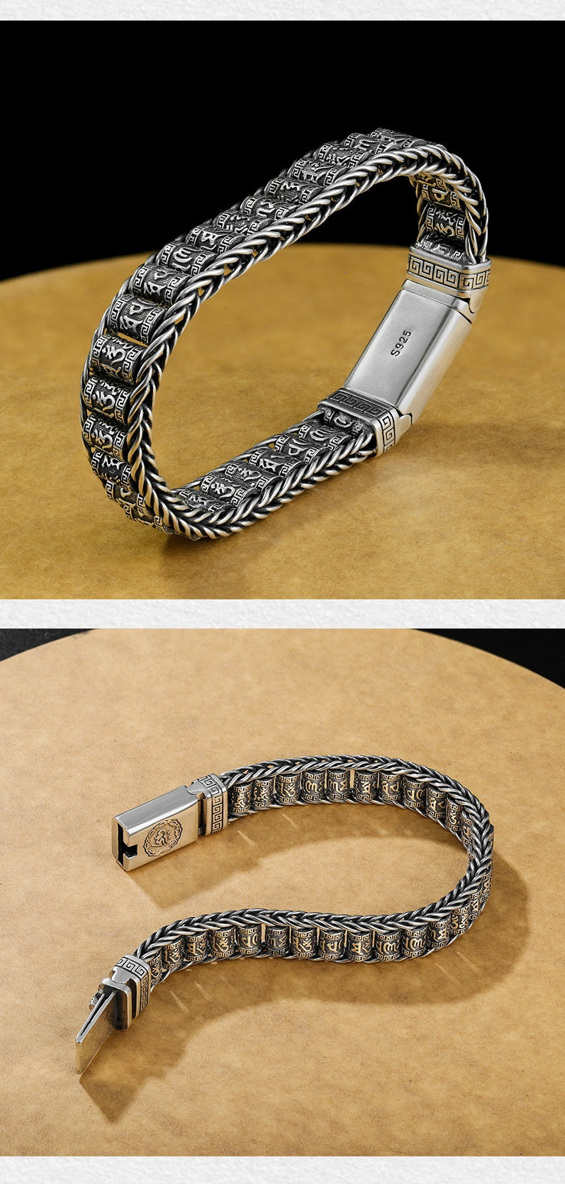 Six Character Truth-Prayer Wheel Bracelet