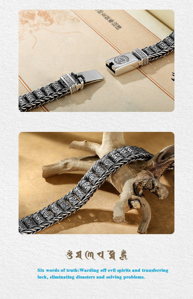 Six Character Truth-Prayer Wheel Bracelet