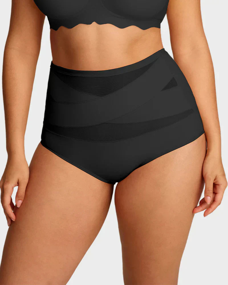 🌸 Last Day Special Price £5.99 ! 🎁Plus-Size High-Waist Cross Tummy Control Panties