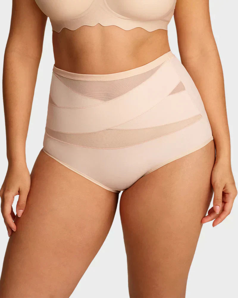 🌸 Last Day Special Price £5.99 ! 🎁Plus-Size High-Waist Cross Tummy Control Panties