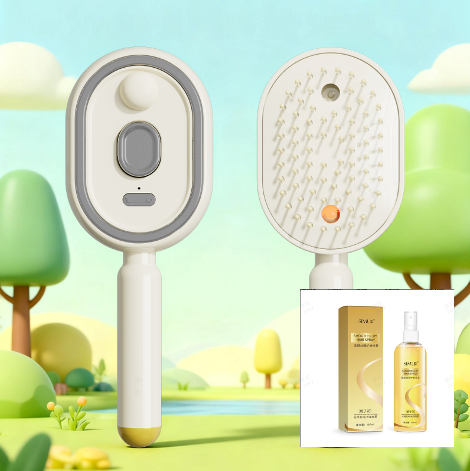 Electric Spray & Massage Hair Brush
