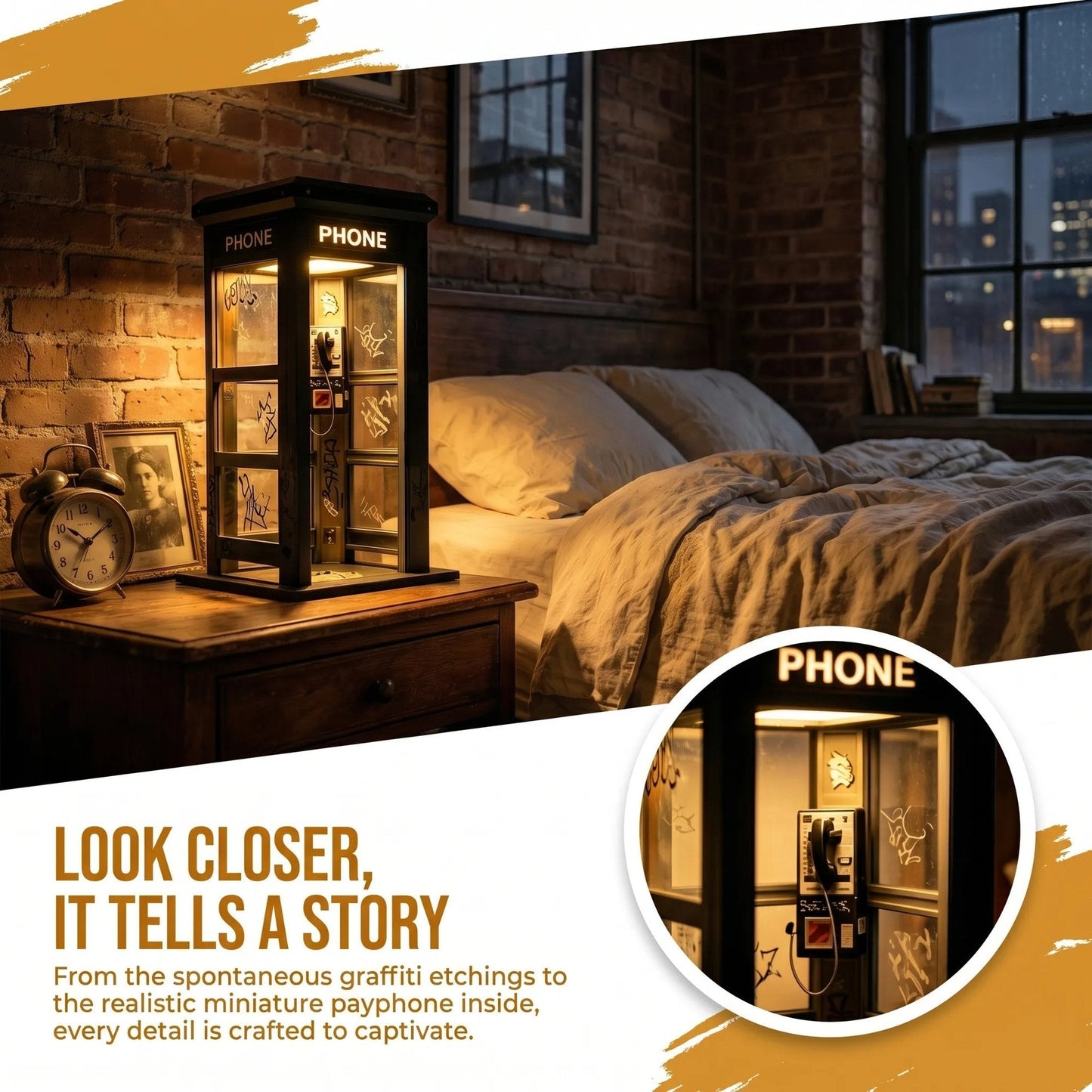 🎁2026 New Arrivals 50% OFF💥Vintage Phone Booth Ambient Lamp