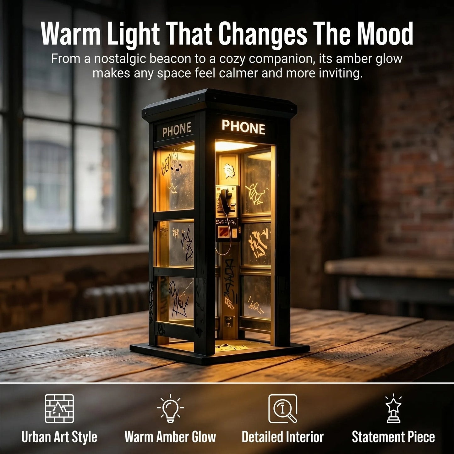 🎁2026 New Arrivals 50% OFF💥Vintage Phone Booth Ambient Lamp
