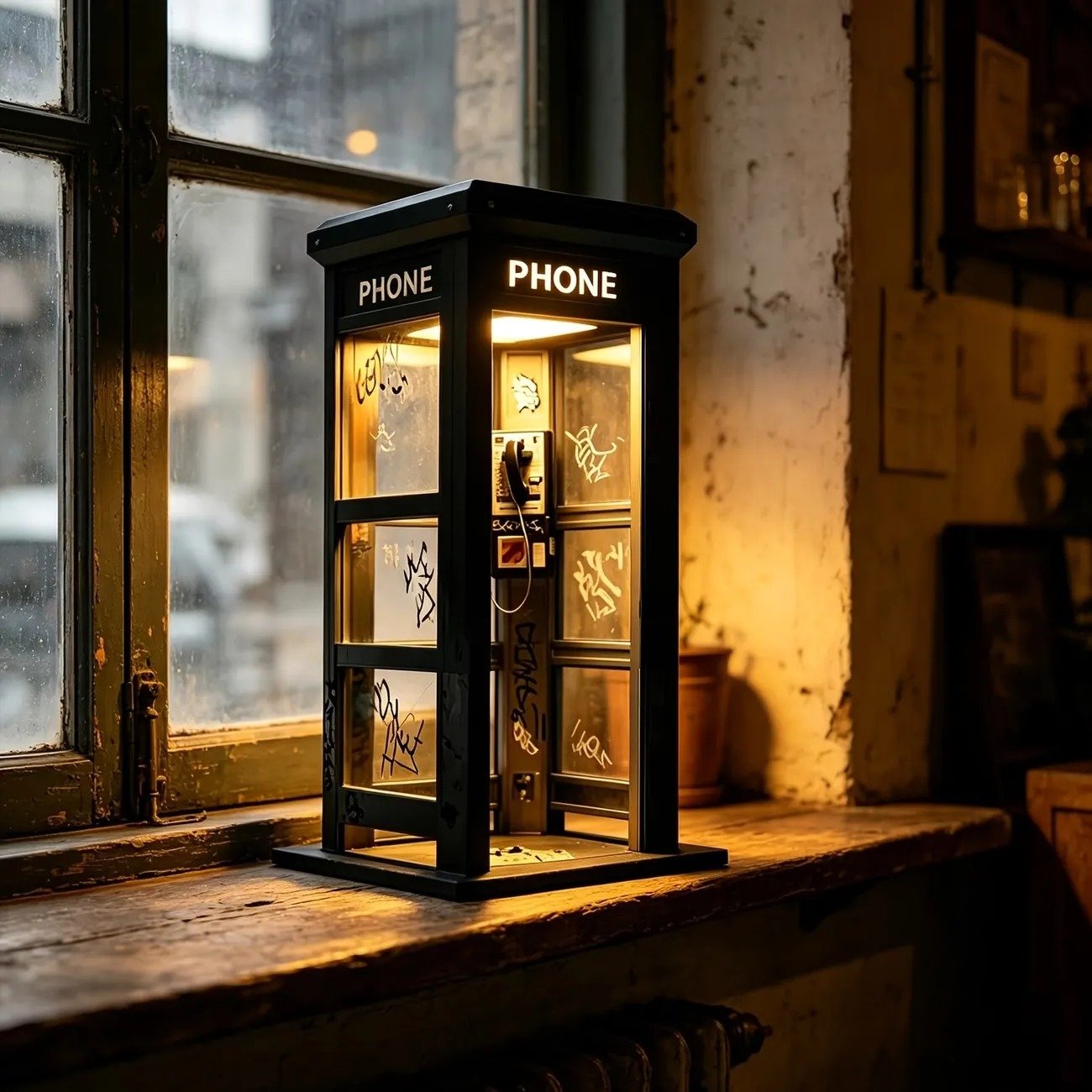 🎁2026 New Arrivals 50% OFF💥Vintage Phone Booth Ambient Lamp