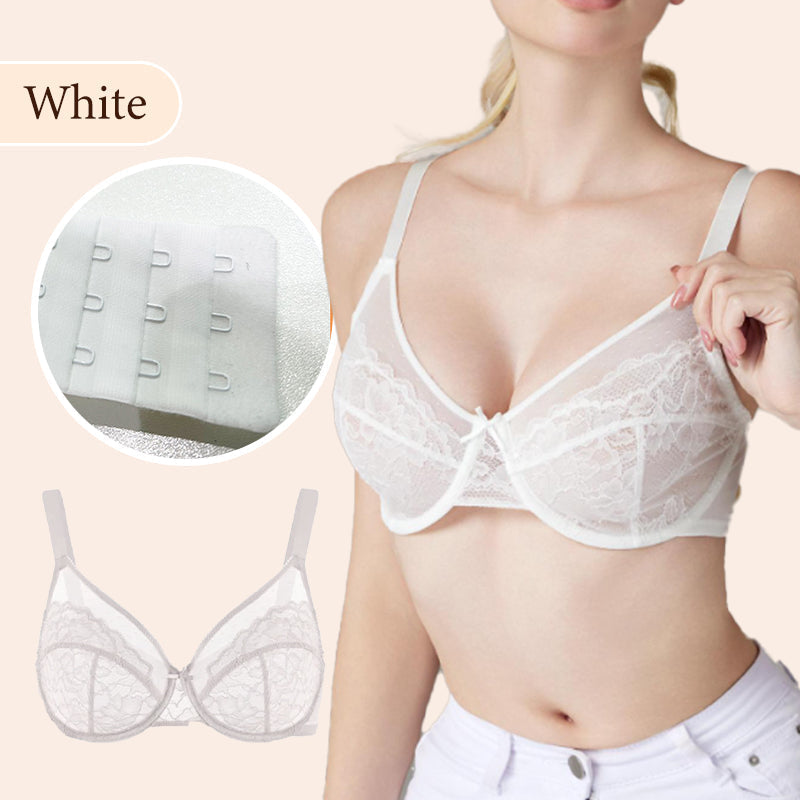 🏆 LIMITED-TIME 50% OFF! 💐Minimal lace bra with full coverage