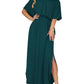 ⏰2026 Summer Hot Sale 50% OFF💃Women's Off-Shoulder Ruffled Side-Slit Maxi Dress with Pockets