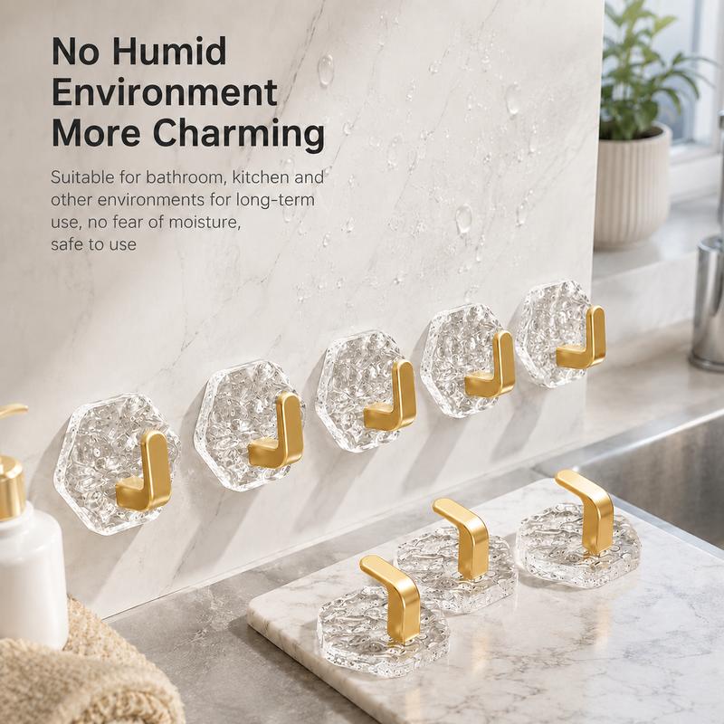 Punch-Free Ripple Wall Adhesive Hooks