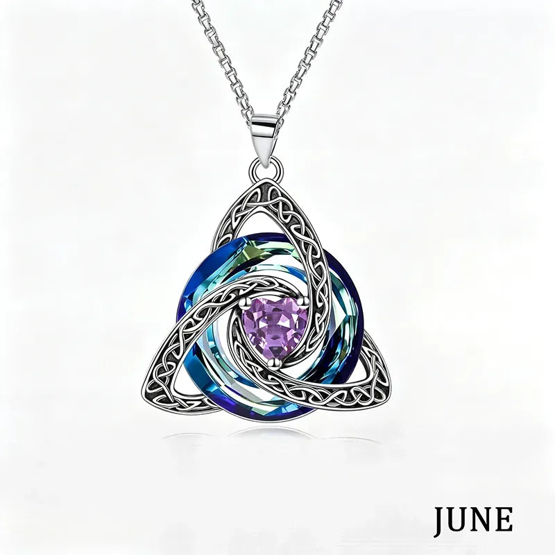 🌲Xmas Hot Sales - 50% off💝Birthstone Celtic Knot Necklace for Women