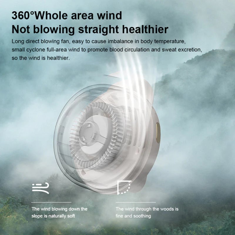 ⏳Summer Hot Sale: ONLY ￡11.99!!💞50K+ SOLD!💨2-in-1 Wearable Fan – Instantly Cools You by Up to 10°C | 24H Quiet Hands-Free Airflow🌀🌿