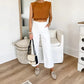 👖Stretch Twill Cropped Wide Leg Pants
