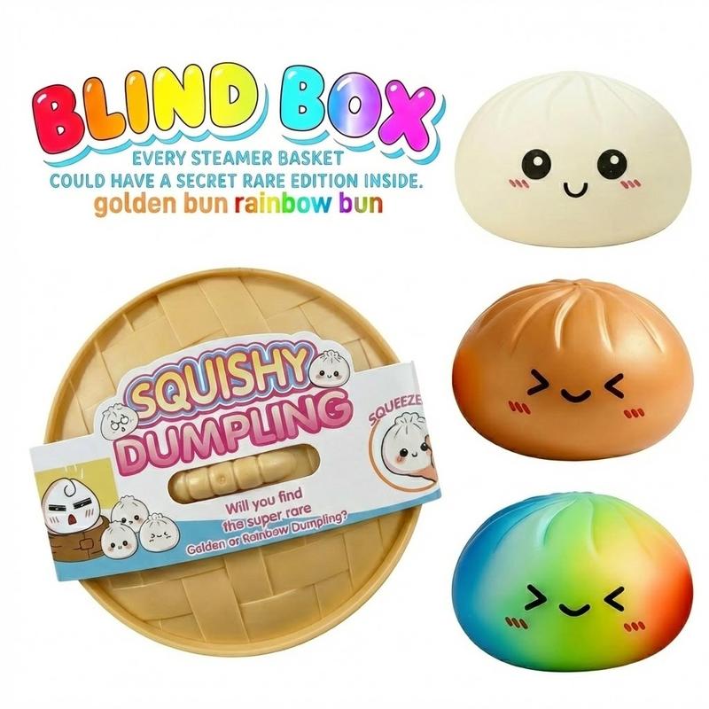 🔥Last Day 50% OFF🎁Glitter Dumpling Squishy Steamer Blind Box Surprise Squeeze Fun
