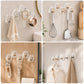 Punch-Free Ripple Wall Adhesive Hooks