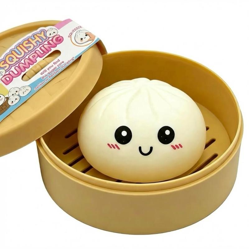 🔥Last Day 50% OFF🎁Glitter Dumpling Squishy Steamer Blind Box Surprise Squeeze Fun