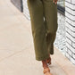👖Stretch Twill Cropped Wide Leg Pants