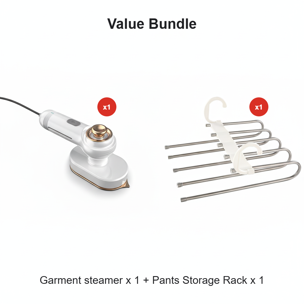 🥳2026 HOT SALE 50% OFF! 💞🧺💨Steam Iron & Steamer 2-in-1 – Kills 99.99% mites & bacteria. 5s preheat, 150ml tank. Ceramic plate, even heat. Safe for silk to cotton. Your fabric care essential. 🛡️🌿