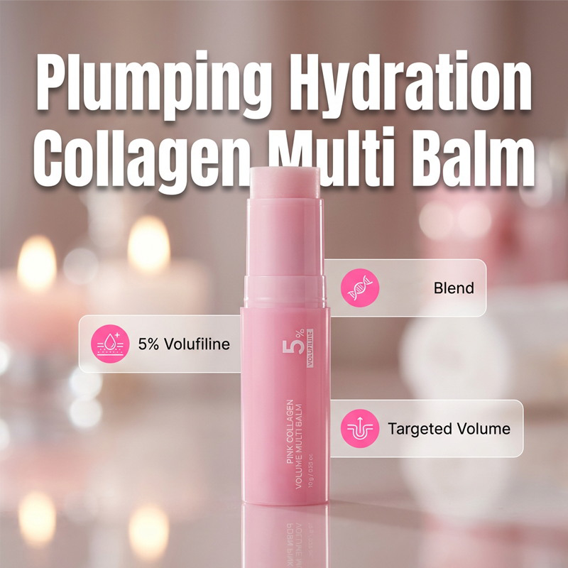 🥳2026 HOT SALE🥳💕 Pink Collagen Volume Multi Balm | All In One Volufiline, , NAD Stick for Youthful-Looking