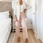 👖Stretch Twill Cropped Wide Leg Pants