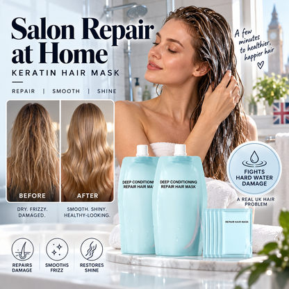 🔥Keratin Nourishing Hair Mask  – For Dry & Frizzy Hai&Repair Damaged Hair from Perm & Dye