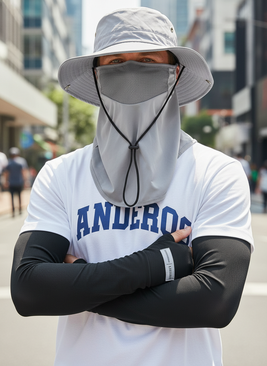 UV Protection Bucket Hat with Face Cover