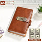 🥳LAST DAY SPECIAL PRICE ￡9.99💞100-Transparent-Pocket Currency Collectors Album, Top-Grade PU Leather, Password Lock, Durable Material, High Clarity Transparent Sleeves, Banknote Binder, Gift-Ready Office Accounting Supplies for Gift Use🎁