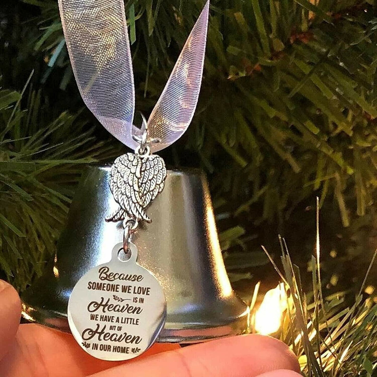 🔔BEST GIFT🔔Memorial Ornaments Angel Wings Bell🎄