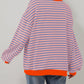 🎁 Hot Sale 49% OFF 🔥Women's Oversized Striped Long Sleeve Pullover