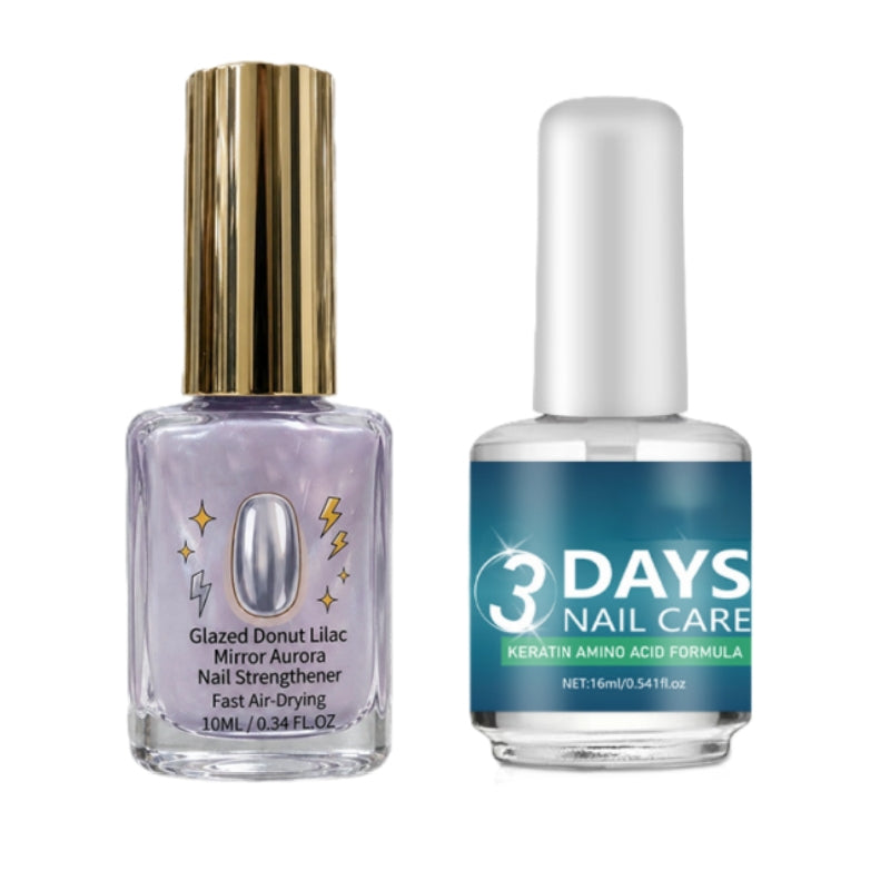 💅Buy 1 Get 1 Free✨Lilac Glossy Mirror Nail Strengthener