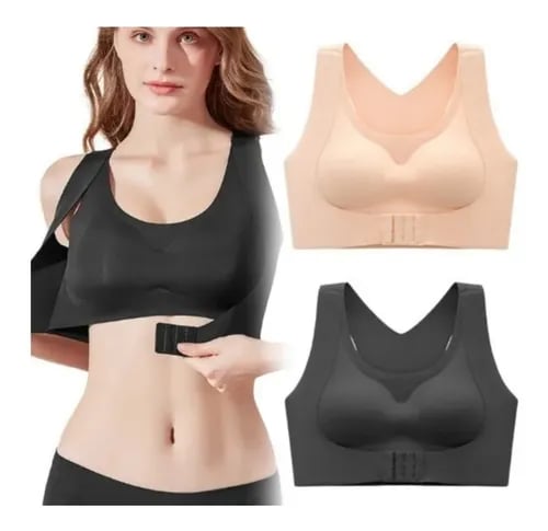 🎉LAST DAY SALE - 50% OFF⚡Front Closure Cross-Back Wireless Posture Bra