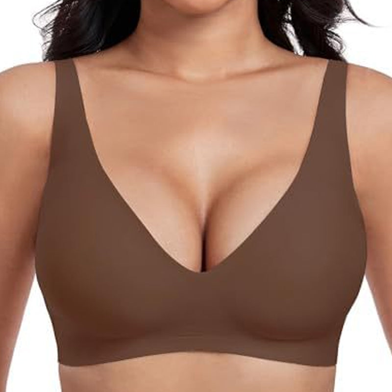 💗LIMITED TIME SALE 50% OFF⚡50K+ SOLD💕 Jelly Wireless Womens Comfortable Wireless Bras Push Up Bralettes Seamless Tshirts Bras Deep V Everyday Bras
