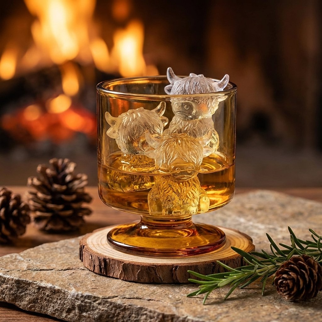 ⏳Last Day Special Price ￡6.99!!🐇🐰 Mini Highland Cow/Rabbit Ice Cube Mold – Cute 3D Ice for Drinks, Parties & Gifts