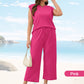 🌸New Arrival 50%OFF💖 Women's Casual Sleeveless Top and Drawstring Pants 2-Piece Set