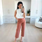 👖Stretch Twill Cropped Wide Leg Pants