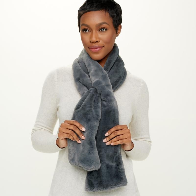 🎁Christmas Sale 49% OFF❄️ Faux-Fur Pull-Through Scarf with Hidden Pocket