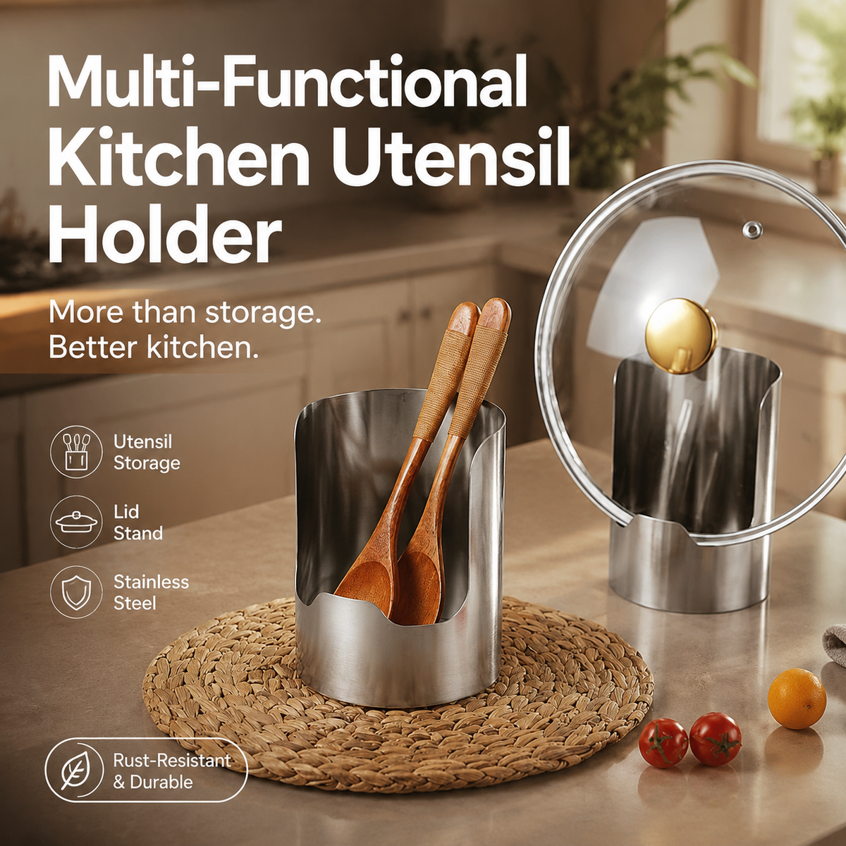 ⏳🔥LIMITED-TIME 50% OFF! ⏰Multi-Functional Kitchen Utensil Holder