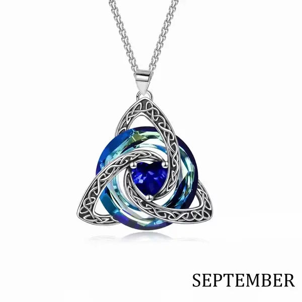 🌲Xmas Hot Sales - 50% off💝Birthstone Celtic Knot Necklace for Women