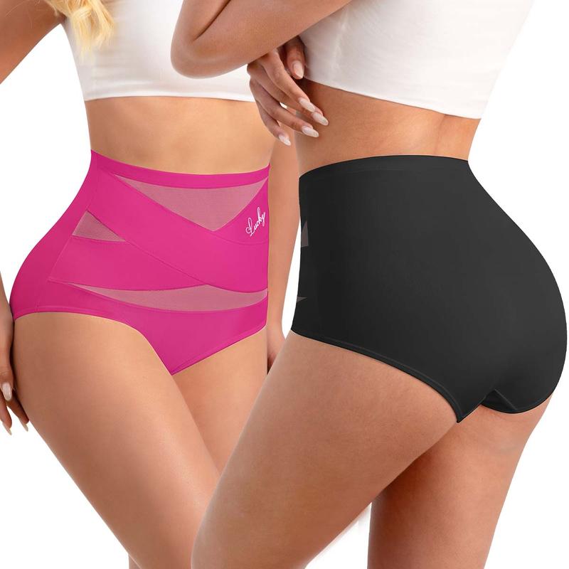 🌸 Last Day Special Price £5.99 ! 🎁Plus-Size High-Waist Cross Tummy Control Panties