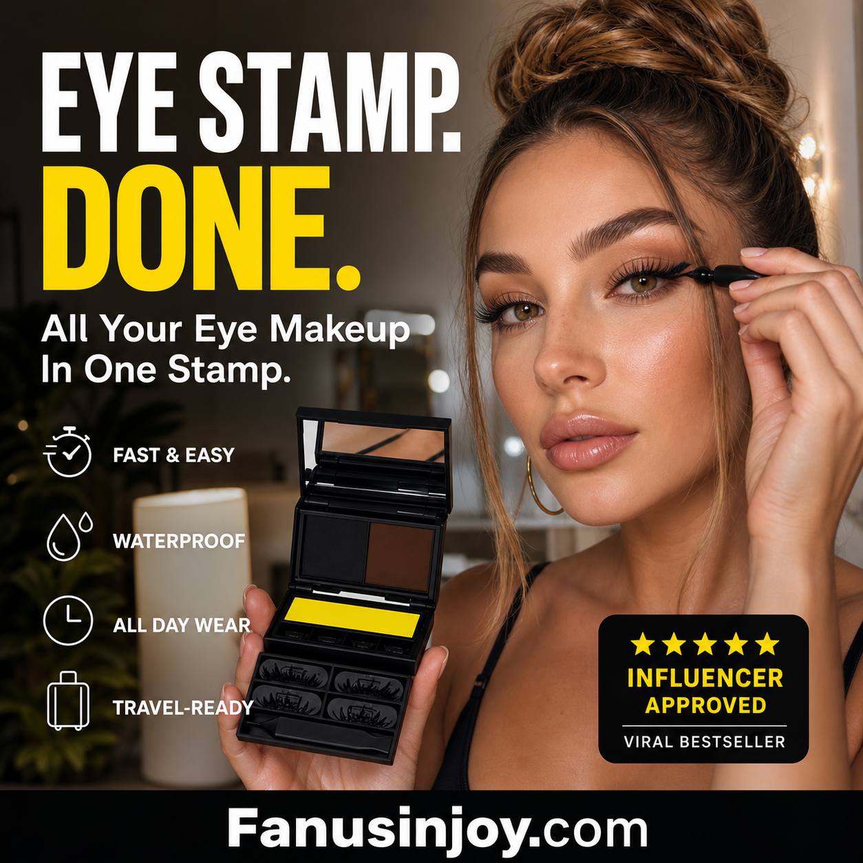 ✨️Buy 1 Get 1 Free! 👀One palette for all your perfect eye makeup looks! Effortless Lower Lash Stamp