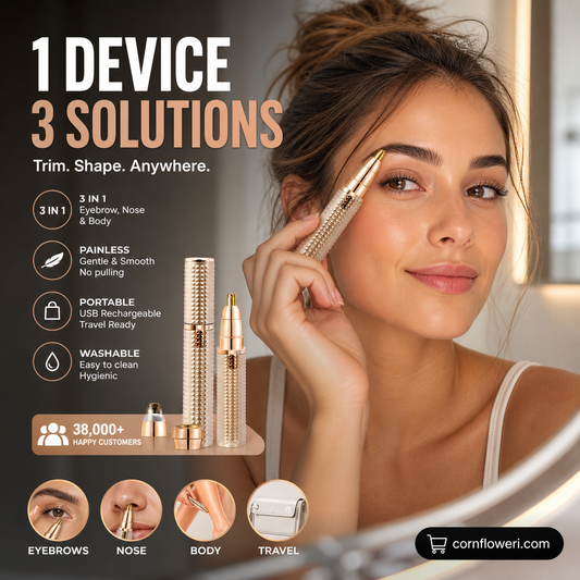 🎀50% OFF🎁 Over 38,000 Sold! Portable Electric Eyebrow Trimmer – Interchangeable Heads