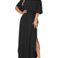 ⏰2026 Summer Hot Sale 50% OFF💃Women's Off-Shoulder Ruffled Side-Slit Maxi Dress with Pockets